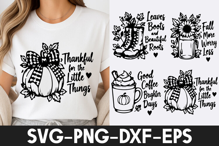 Thankful Pumpkin Fall Coffee SVG PNG example image 1