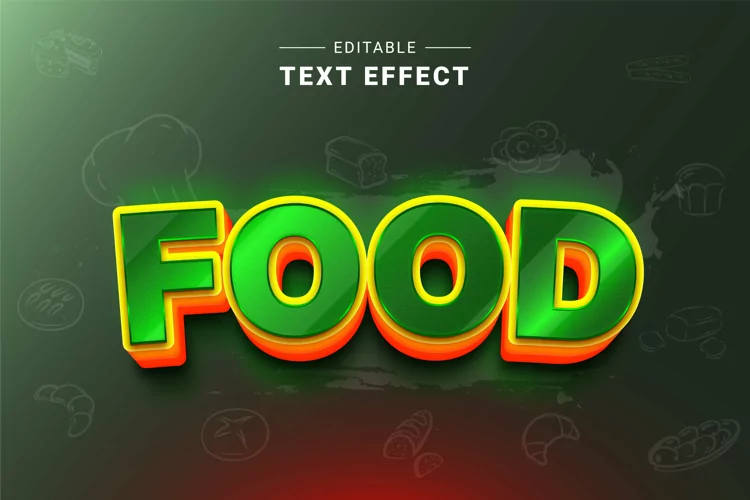 Editable Text Effect for Illustrator. Vector Graphic styles