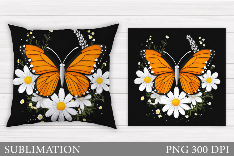 Butterfly Pillow Sublimation. Butterfly Sublimation