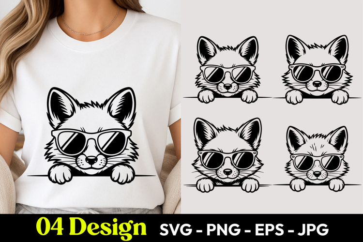Cool Fox Peeking SVG PNG