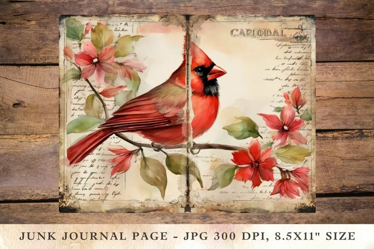 Printable Junk Journal Pages bird 7