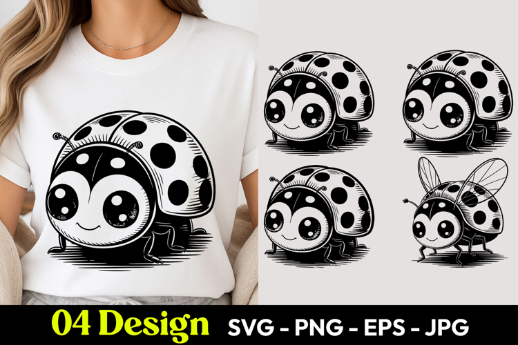Cute Little Ladybug SVG PNG