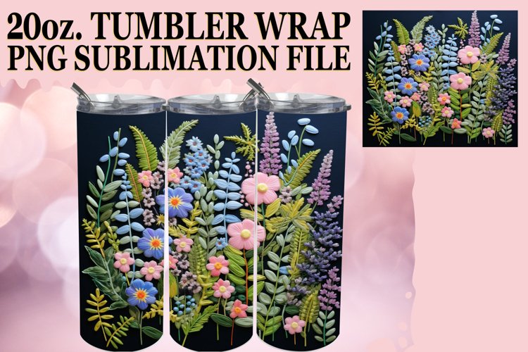 Whimsical 3D Flower Tumbler Charm
