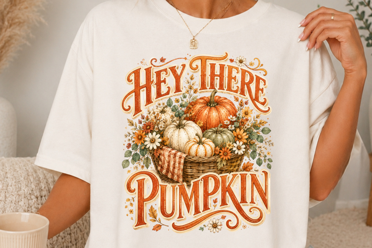 Cute Fall Pumpkin Sublimation Design SVG