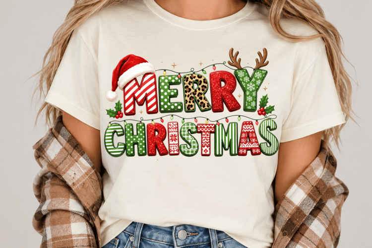 Merry Christmas PNG, Christmas Sublimation Design, Leopard