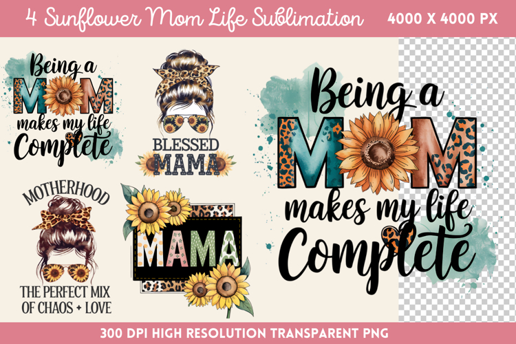 Mom Life Sunflower Svg Image 5