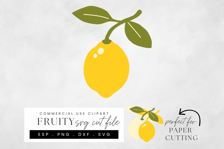 Lemon SVG Cut File, Layered Citrus Papercraft Design