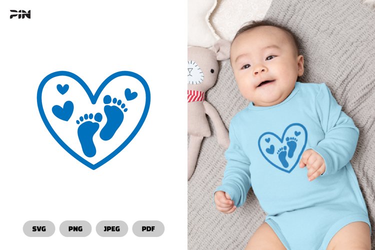 Baby Footprint SVGs Image 19