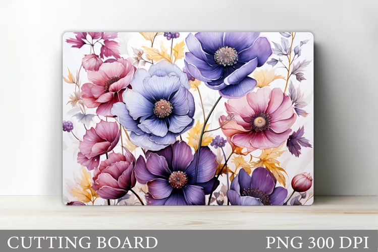 Flowers Cutting Board Design. Flowers Kitchen Cutting Board