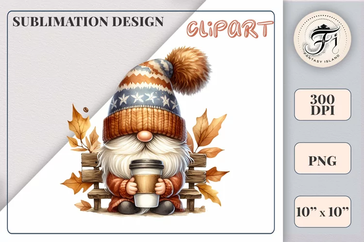Cute Gnome | Sublimation Design | Png | Watercolor Clipart