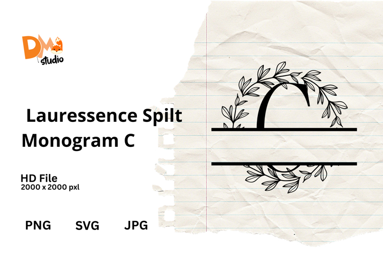 Floral Monogram Letter Svg Image 3