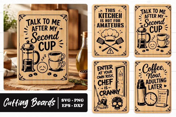 Funny Coffee Kitchen Quotes SVG PNG
