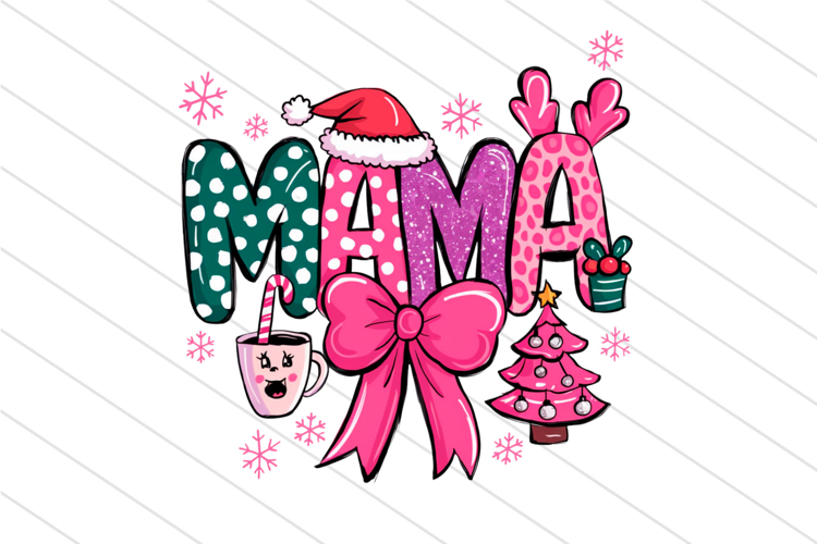Mama Christmas Png, Boho Christmas Tree