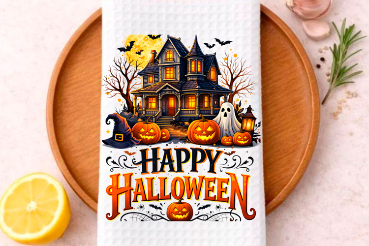 Halloween Kitchen Towel PNG, Funny Halloween PNG