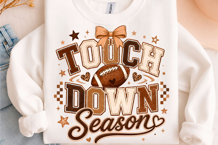 Touchdown Season Football Coquette PNG
