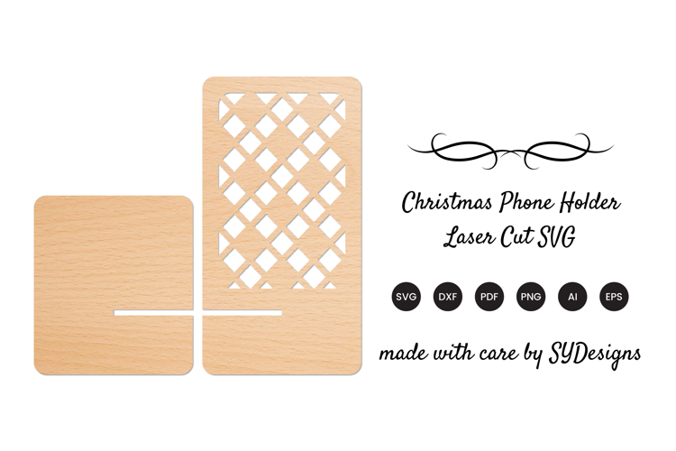 Christmas Phone Holder Laser Cut SVG - Phone Stand SVG