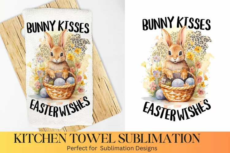 Bunny kisses , Farmhouse Kitchen Towel, Kitchen Towel