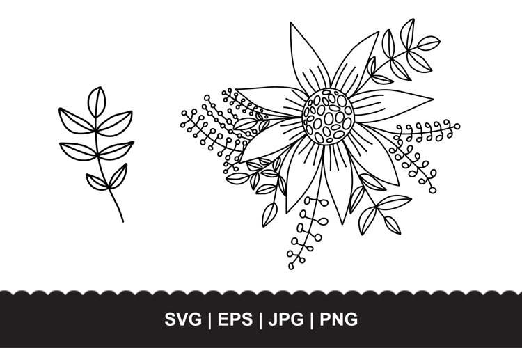 2 Botanical Floral SVG | Leaf Vector Designs