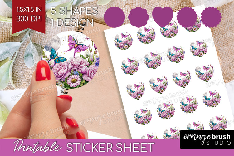 Fantasy Forest Round Sticker - Fairy Tale Printable Sticker