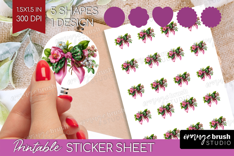 Fantasy Forest Round Sticker - Fairy Tale Printable Sticker
