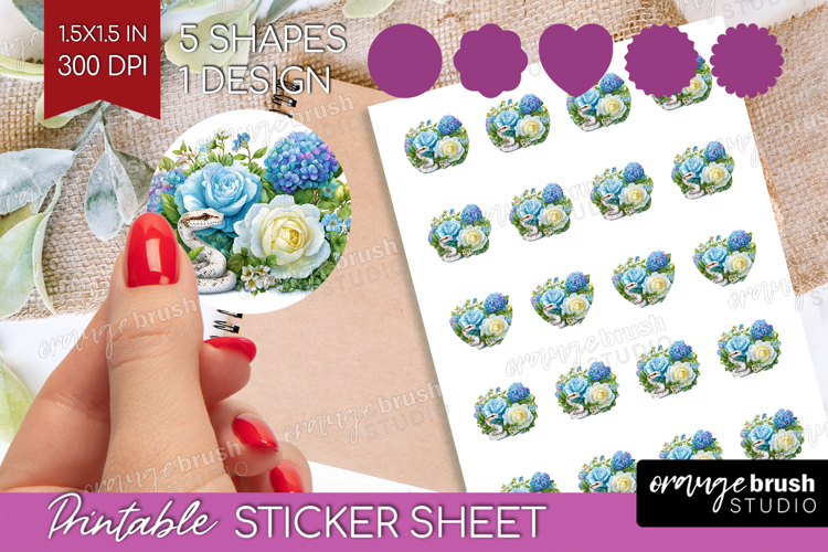 Fantasy Forest Round Sticker - Fairy Tale Printable Sticker