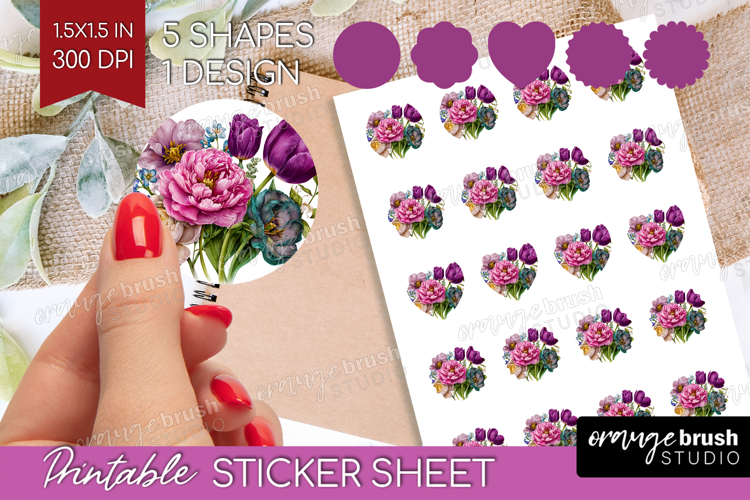 Fantasy Forest Round Sticker - Fairy Tale Printable Sticker