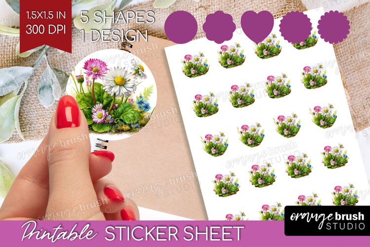 Fantasy Forest Round Sticker - Fairy Tale Printable Sticker