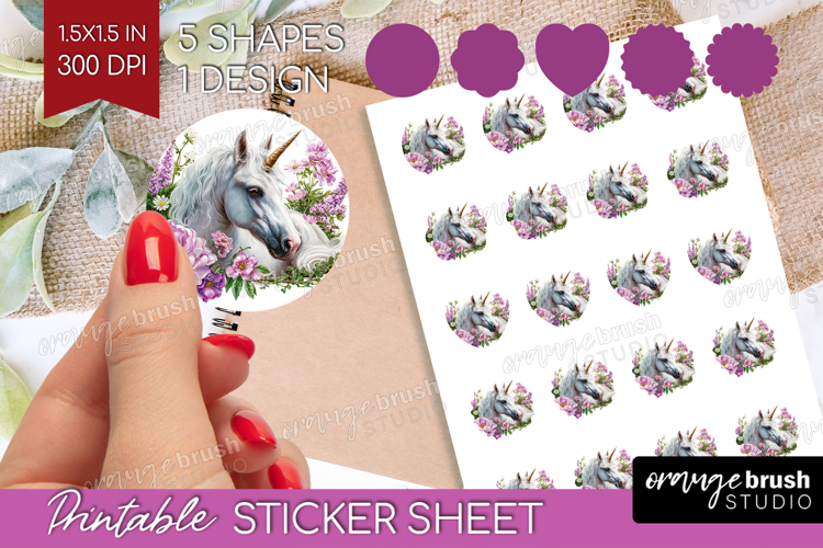 Fantasy Forest Round Sticker - Fairy Tale Printable Sticker