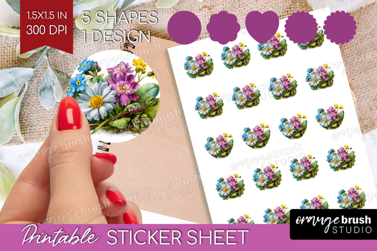 Fantasy Forest Round Sticker - Fairy Tale Printable Sticker