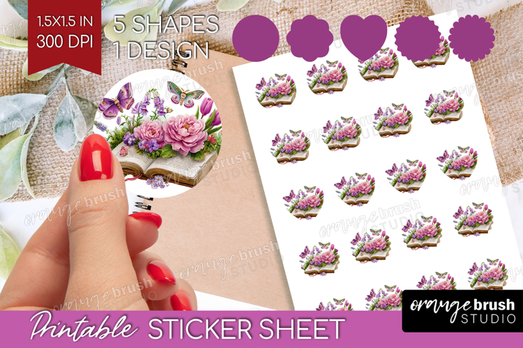 Fantasy Forest Round Sticker - Fairy Tale Printable Sticker