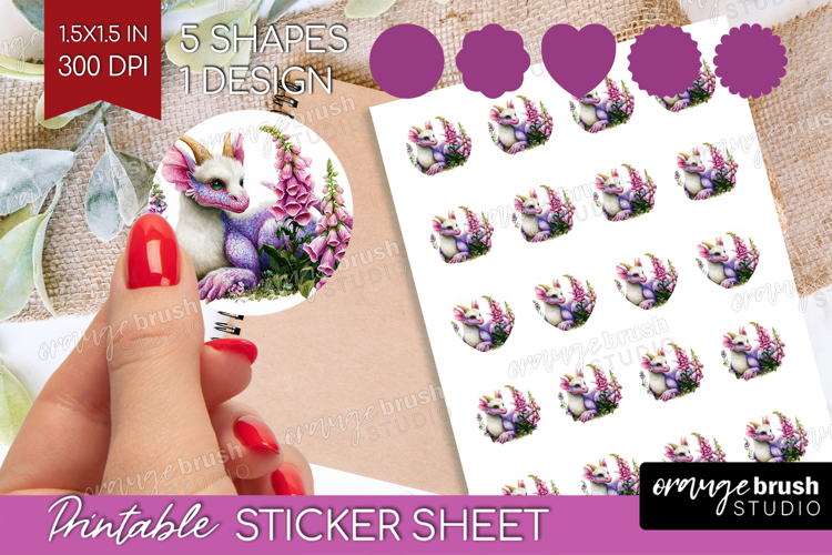 Fantasy Forest Round Sticker - Fairy Tale Printable Sticker