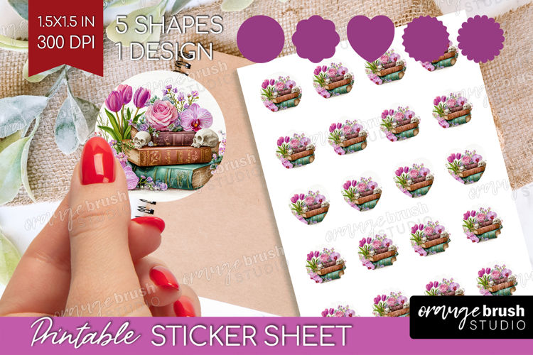Fantasy Forest Round Sticker - Fairy Tale Printable Sticker