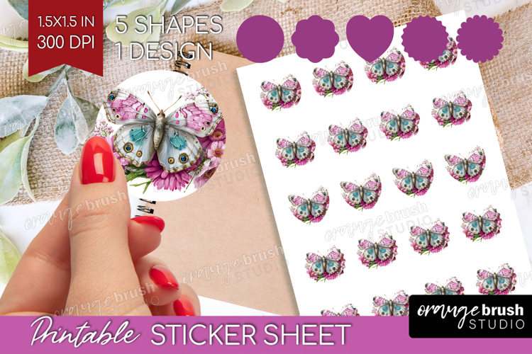 Fantasy Forest Round Sticker - Fairy Tale Printable Sticker
