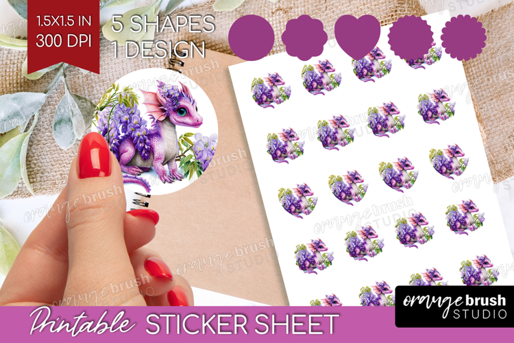 Fantasy Forest Round Sticker - Fairy Tale Printable Sticker