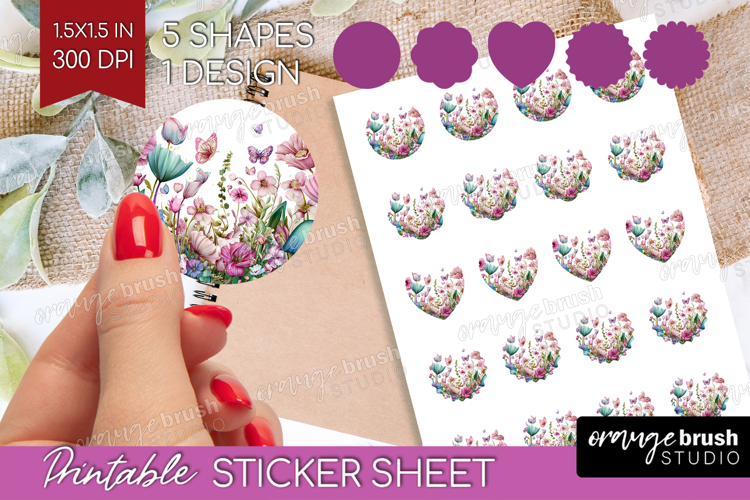 Fantasy Forest Round Sticker - Fairy Tale Printable Sticker