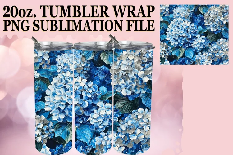 Elegant Flower Patterned Tumbler