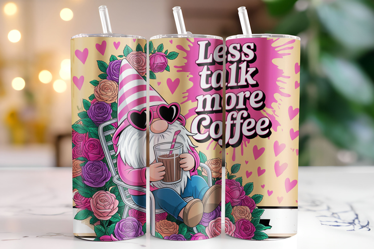 Less talk more coffee Tumbler Wrap | Sublimation | Tumblers