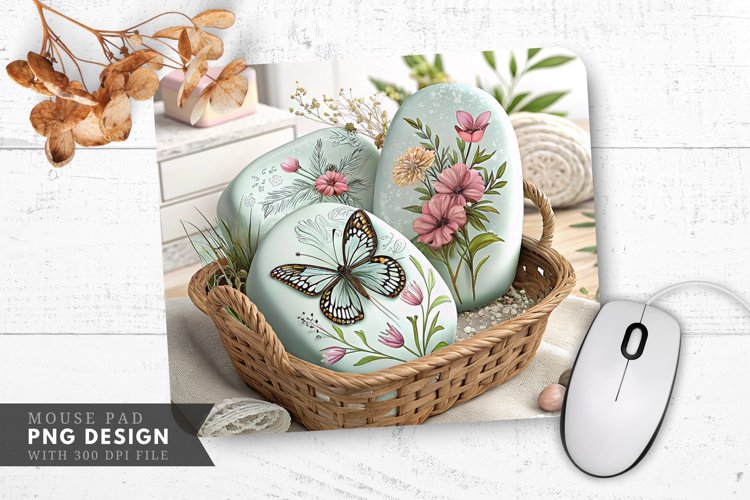 Butterfly Blossom Soap Mouse Pad PNG Design example image 1