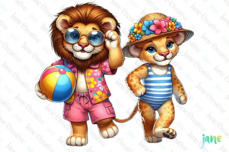 Watercolor Beach Clipart Image 10