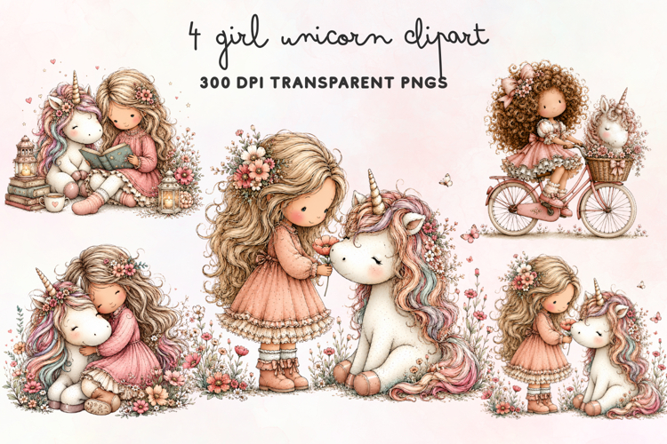 Unicorn Girl Clipart Image 10