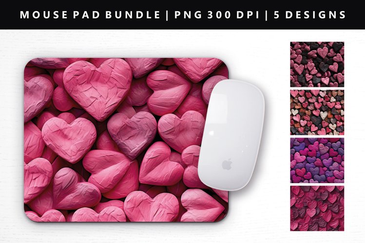 Heart Mouse Pad Design | Mouse Pad Sublimation PNG example image 1