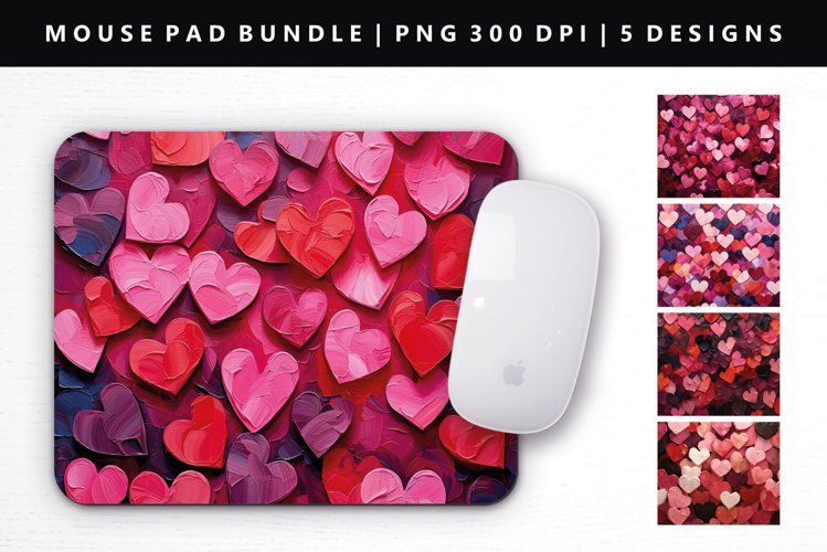 Heart Mouse Pad Design | Mouse Pad Sublimation PNG example image 1