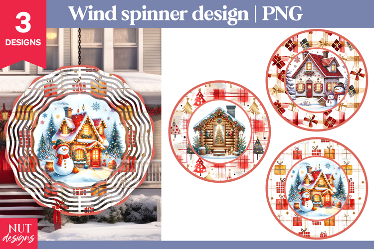 Christmas wind spinner Christmas House Wind Spinner PNG
