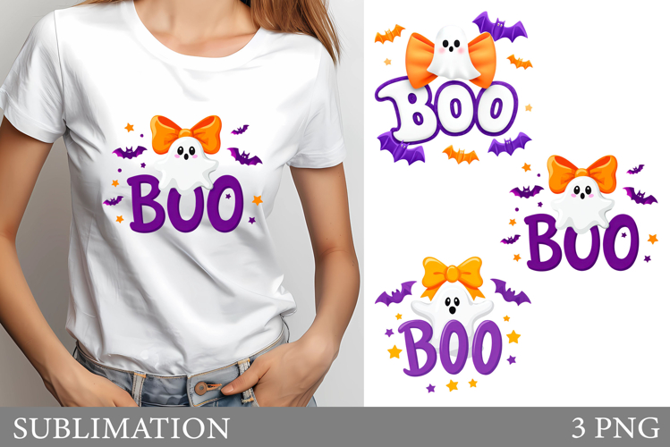 Cute Ghost Sublimation. Cute Ghost T-Shirt Design