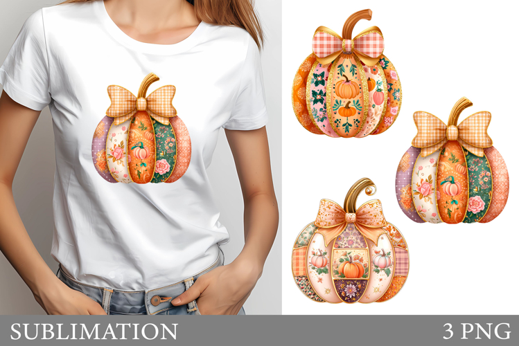 Pumpkin T-Shirt Design. Pumpkin Sublimation