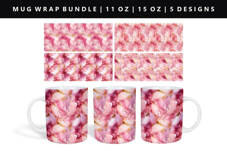 Alcohol Ink 11oz, 15oz Mug Sublimation | Mug Wrap PNG