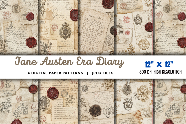 Jane Austen Era Diary Sheets JPG