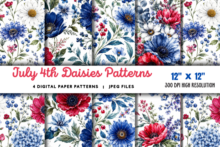 July Daisies Patterns JPG