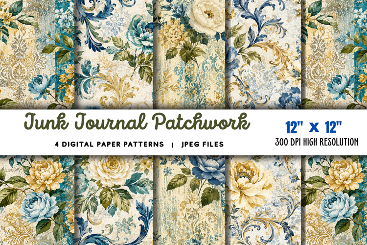 Cute Purple Flowers Pattern JPG