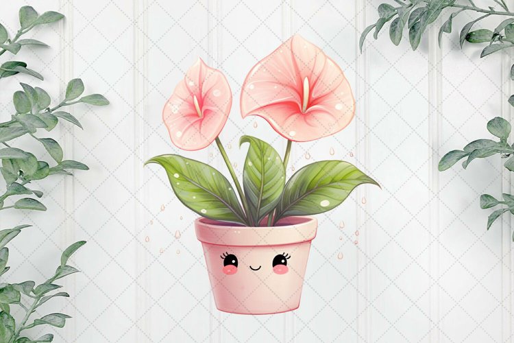Kawaii Plant Potted Sublimation example image 1